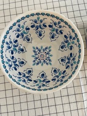 Anthropologie Glazed Earthenware Bowls ~ Set of 2